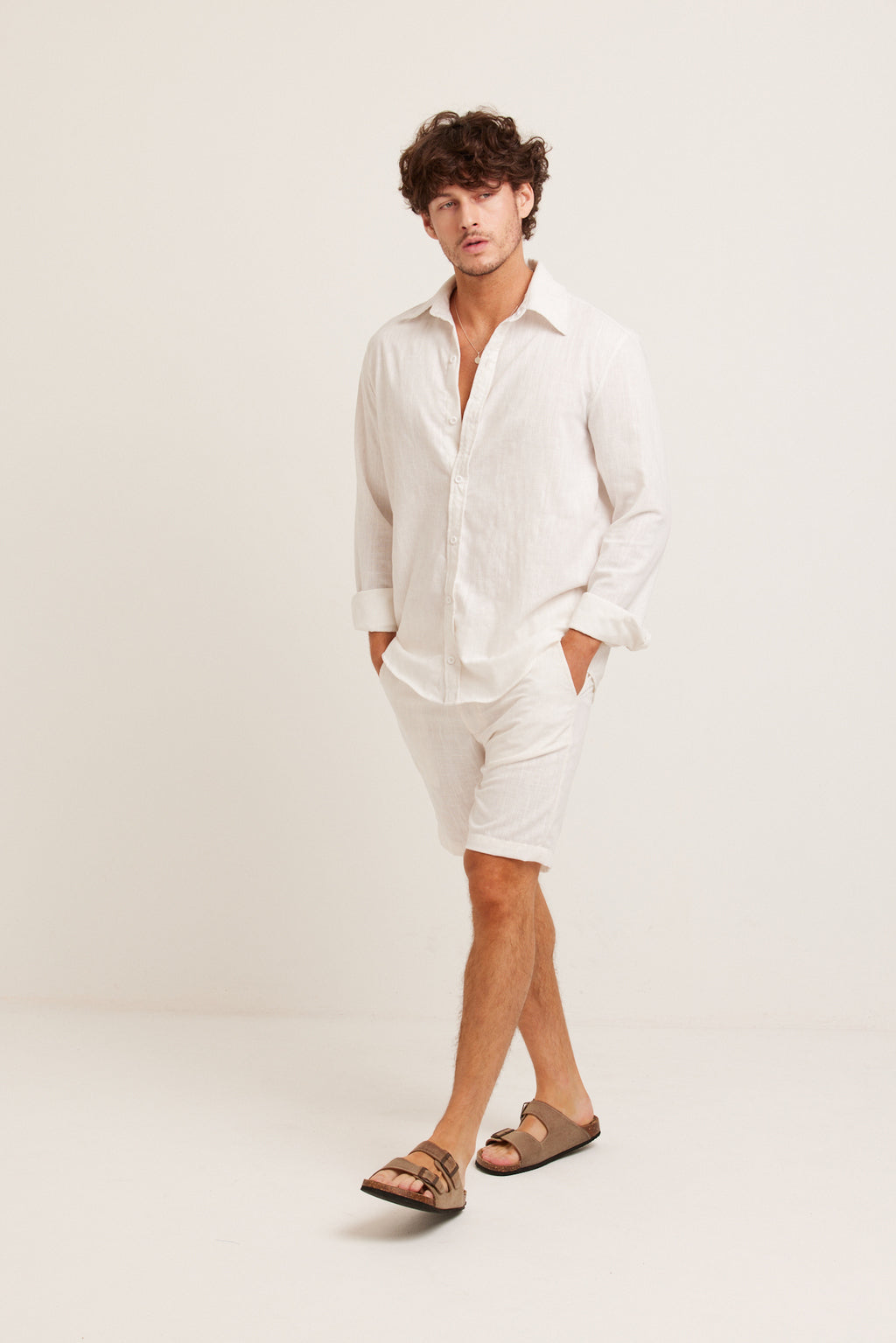 CAMISA LINHO OFF WHITE