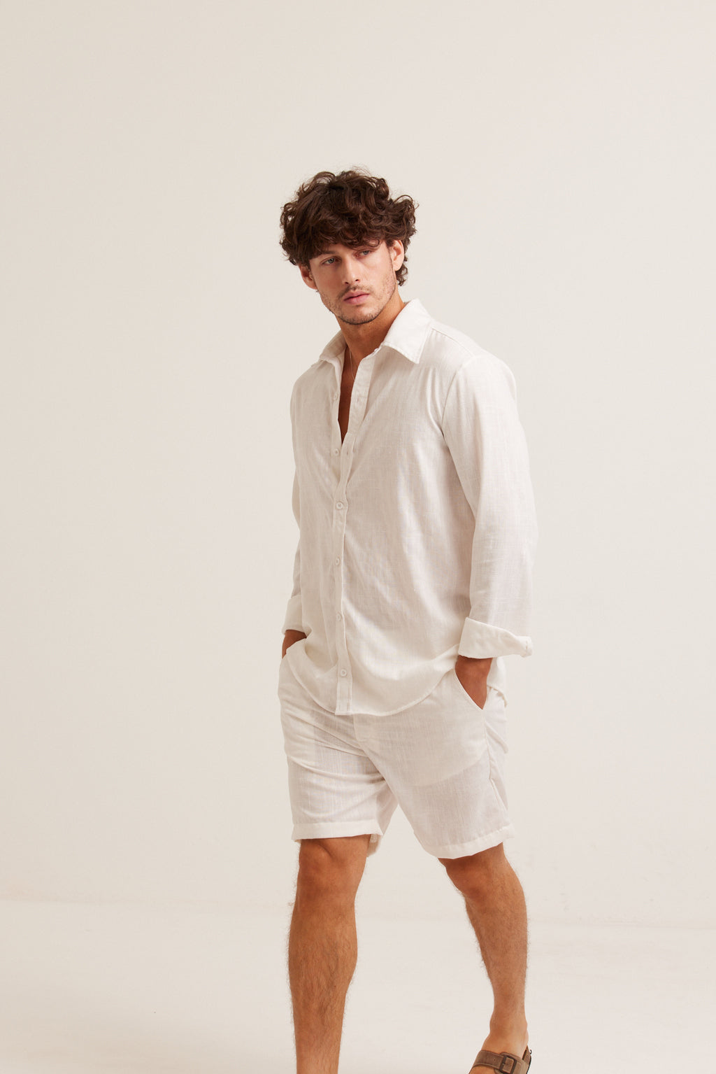 CAMISA LINHO OFF WHITE