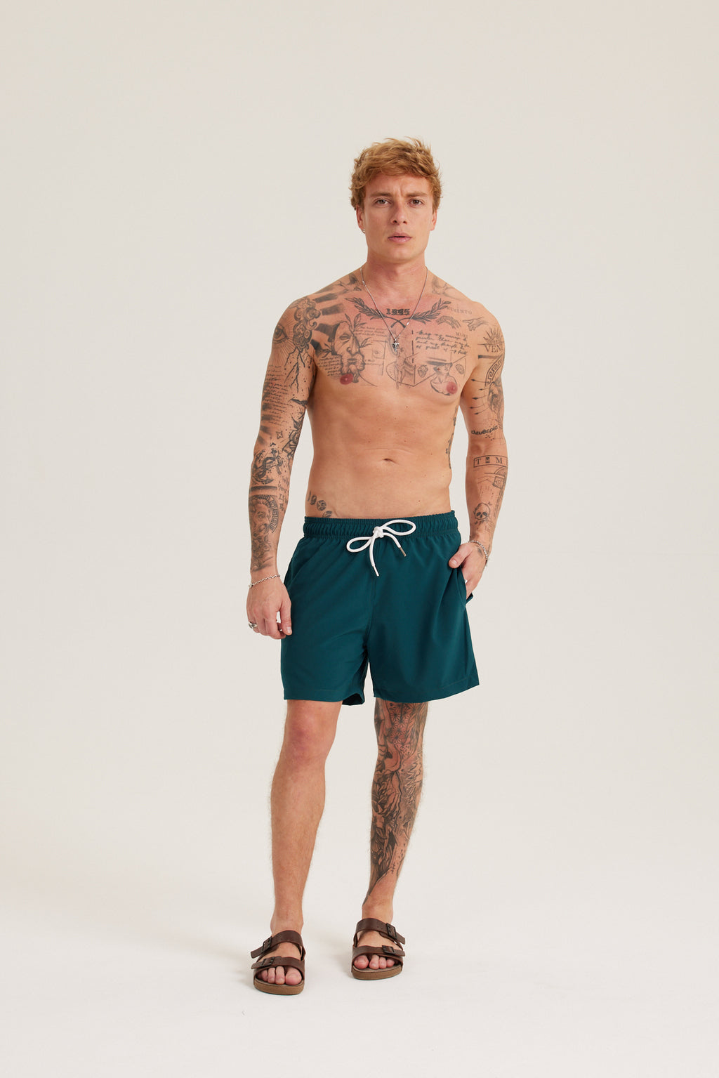 SEAWEED GREEN SWIM SHORTS