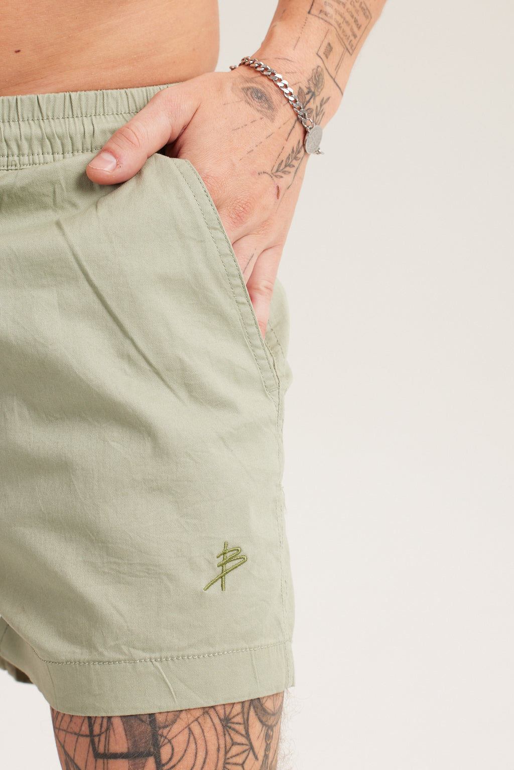SAGE GREEN SHORTS