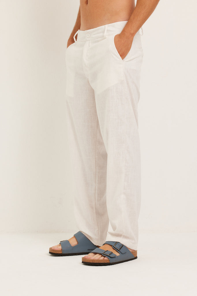 CALÇA LINHO OFF WHITE