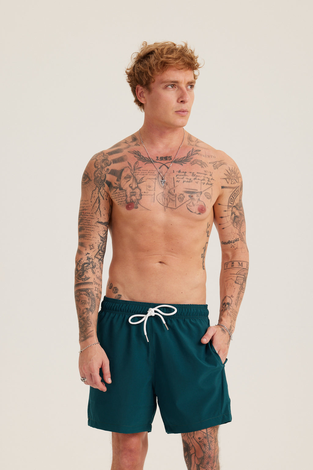 SEAWEED GREEN SWIM SHORTS